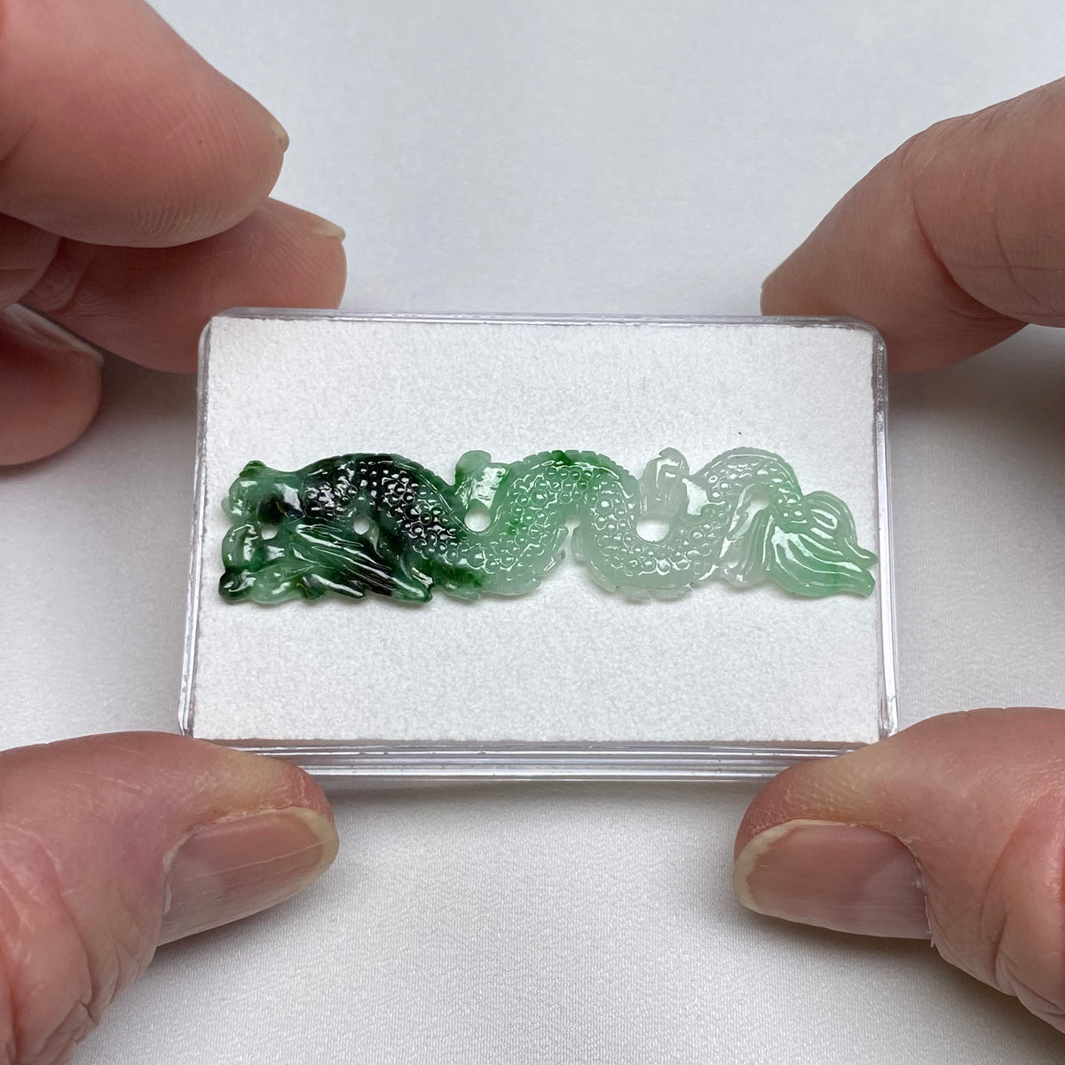 Jadeite Jade Dragon Carving - Burma