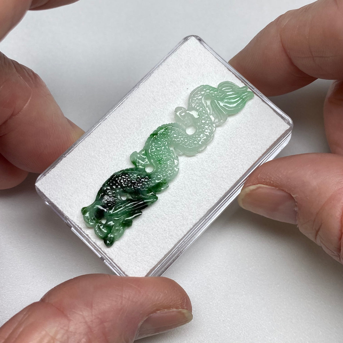 Jadeite Jade Dragon Carving - Burma