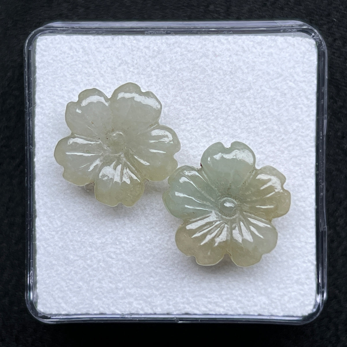 Jadeite Jade Flower Carvings