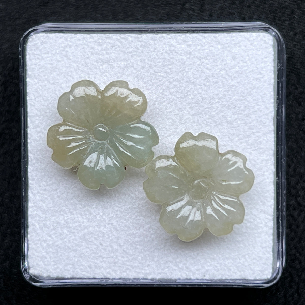Jadeite Jade Flower Carvings