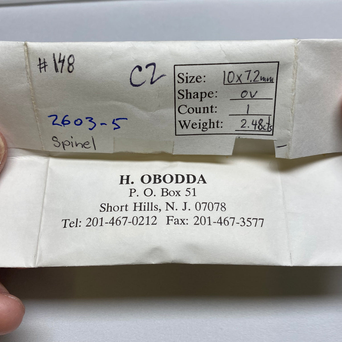 Rare Padparadscha-Color Spinel – Burma – Ex. Herb Obodda Collection