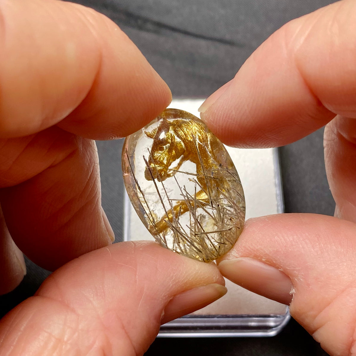 Golden Horse Quartz Carving - Brazil