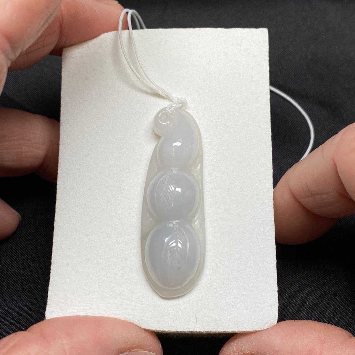 Jadeite Jade &#39;Seedpod&#39; Carving