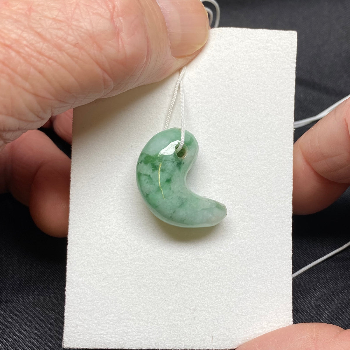 Burmese Jadeite Jade &quot;Magatama&quot; Pendent