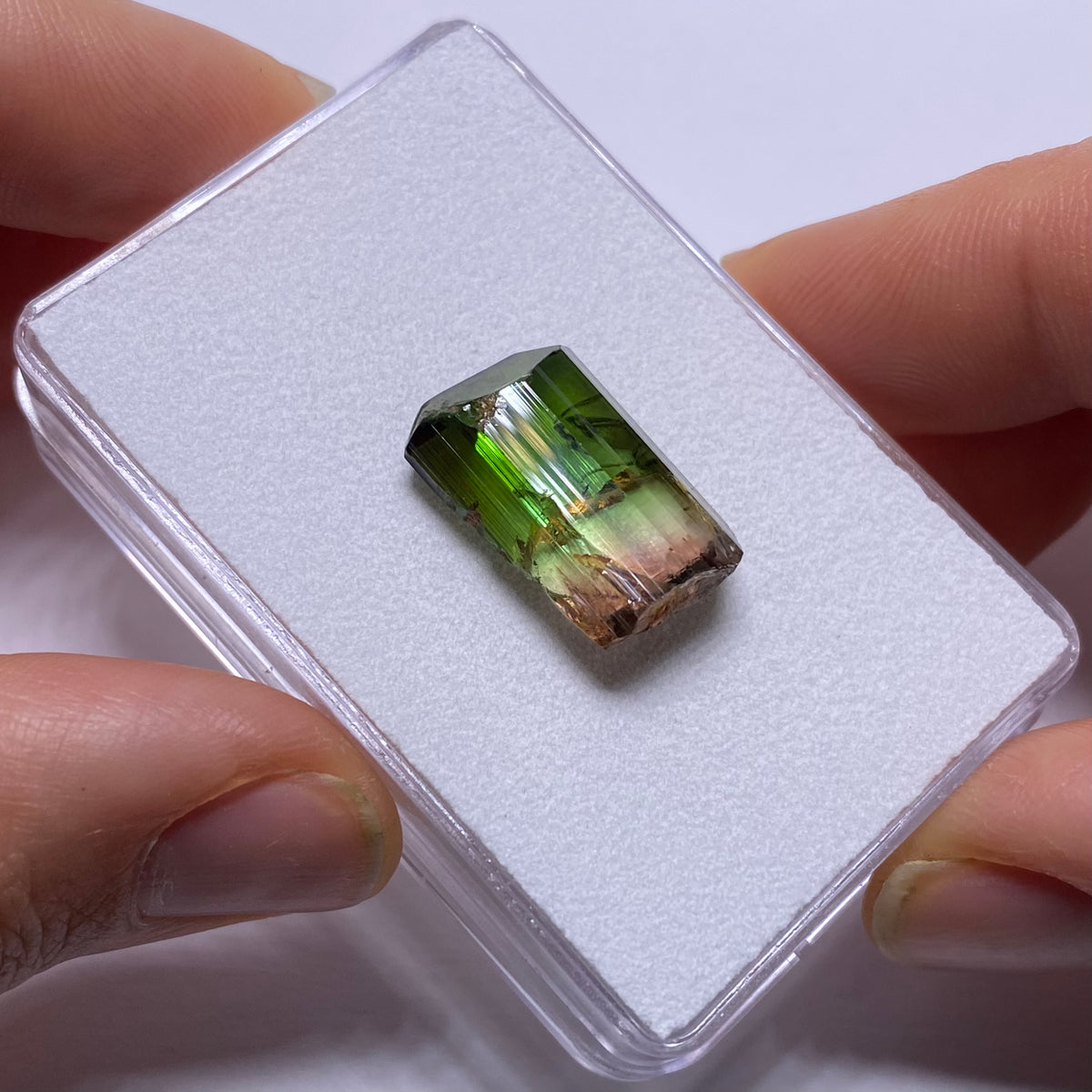 Tri-Color Tourmaline Crystal - Rubaya Mine , DRC