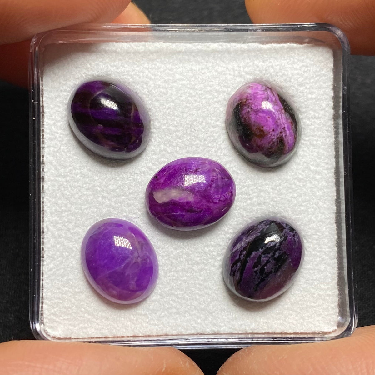 Sugilite Cabochons, Wessels Mine, South Africa