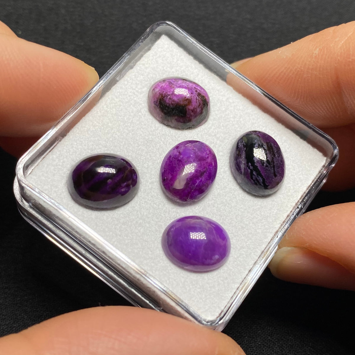 Sugilite Cabochons, Wessels Mine, South Africa
