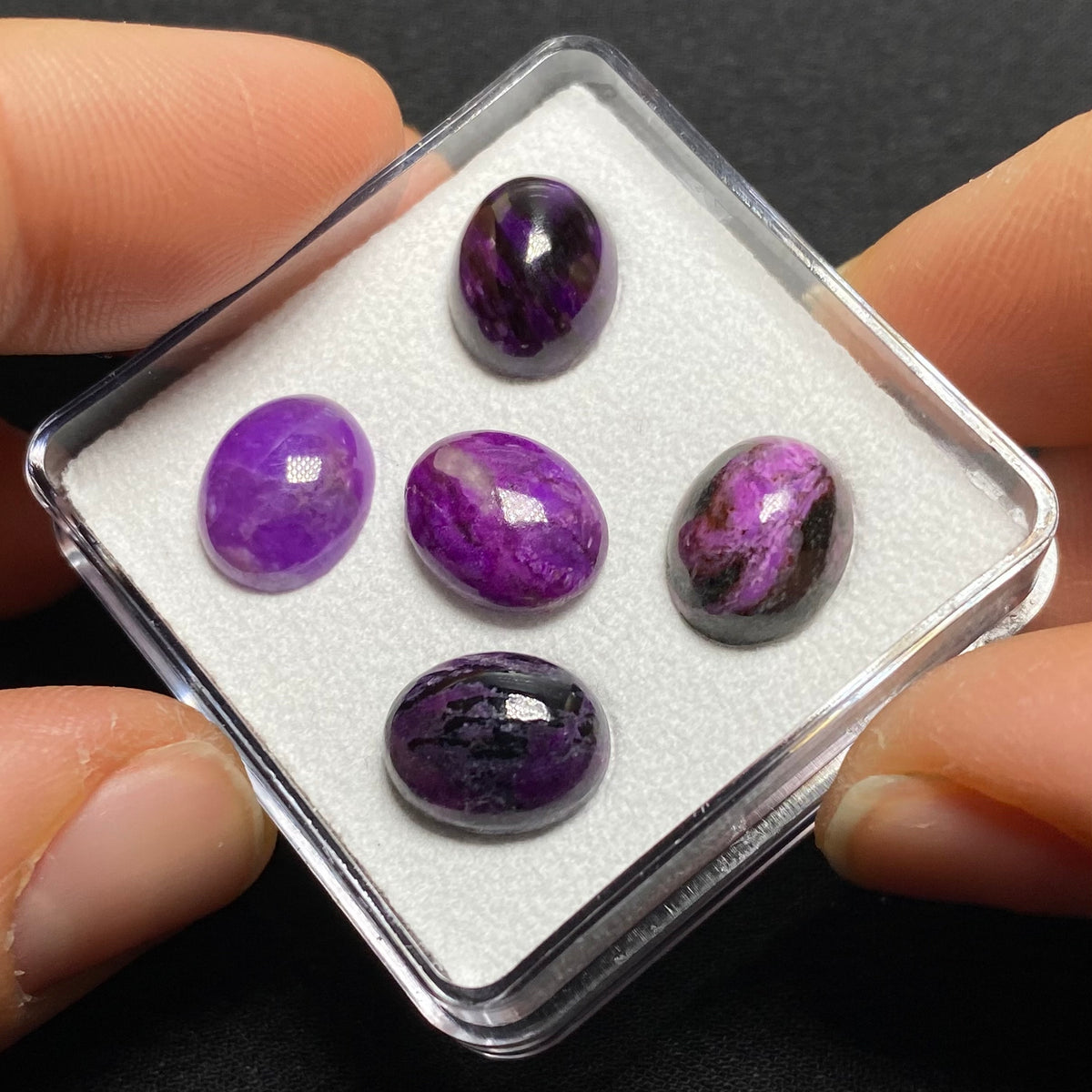 Sugilite Cabochons, Wessels Mine, South Africa