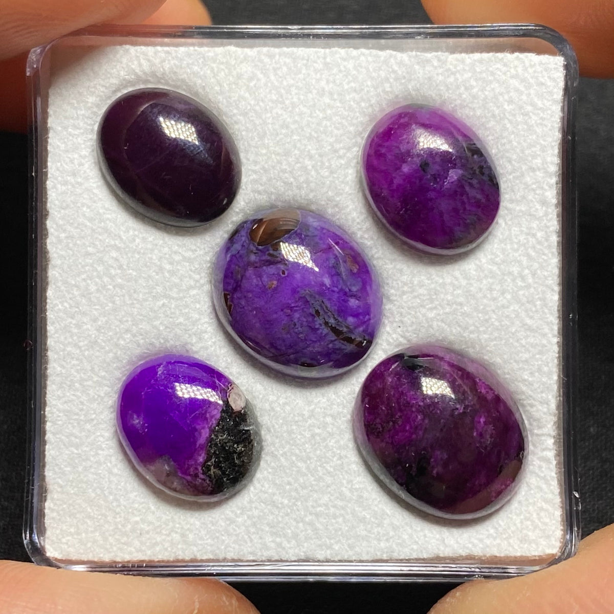 Sugilite Cabochons, Wessels Mine, South Africa