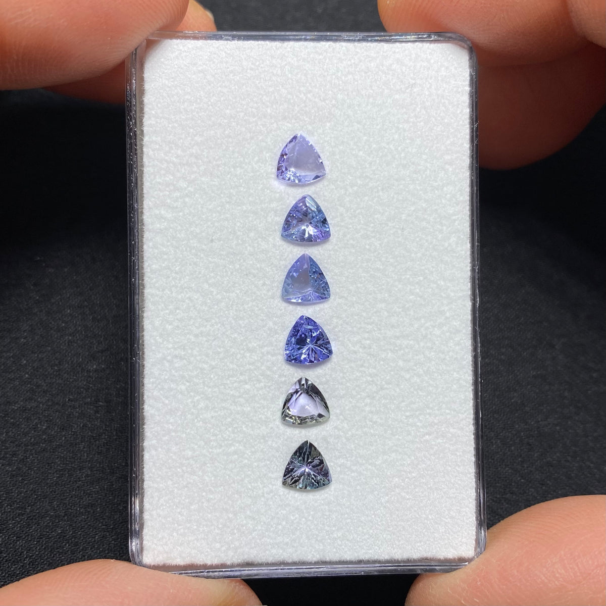 Tanzanite Trillion Set - Tanzania