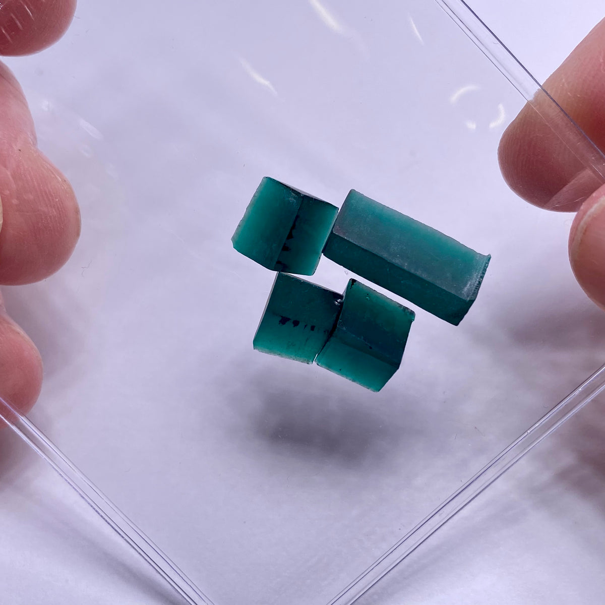 Synthetic Vanadium-Bearing Chrysoberyl (Kyocera, Japan, 1990s)