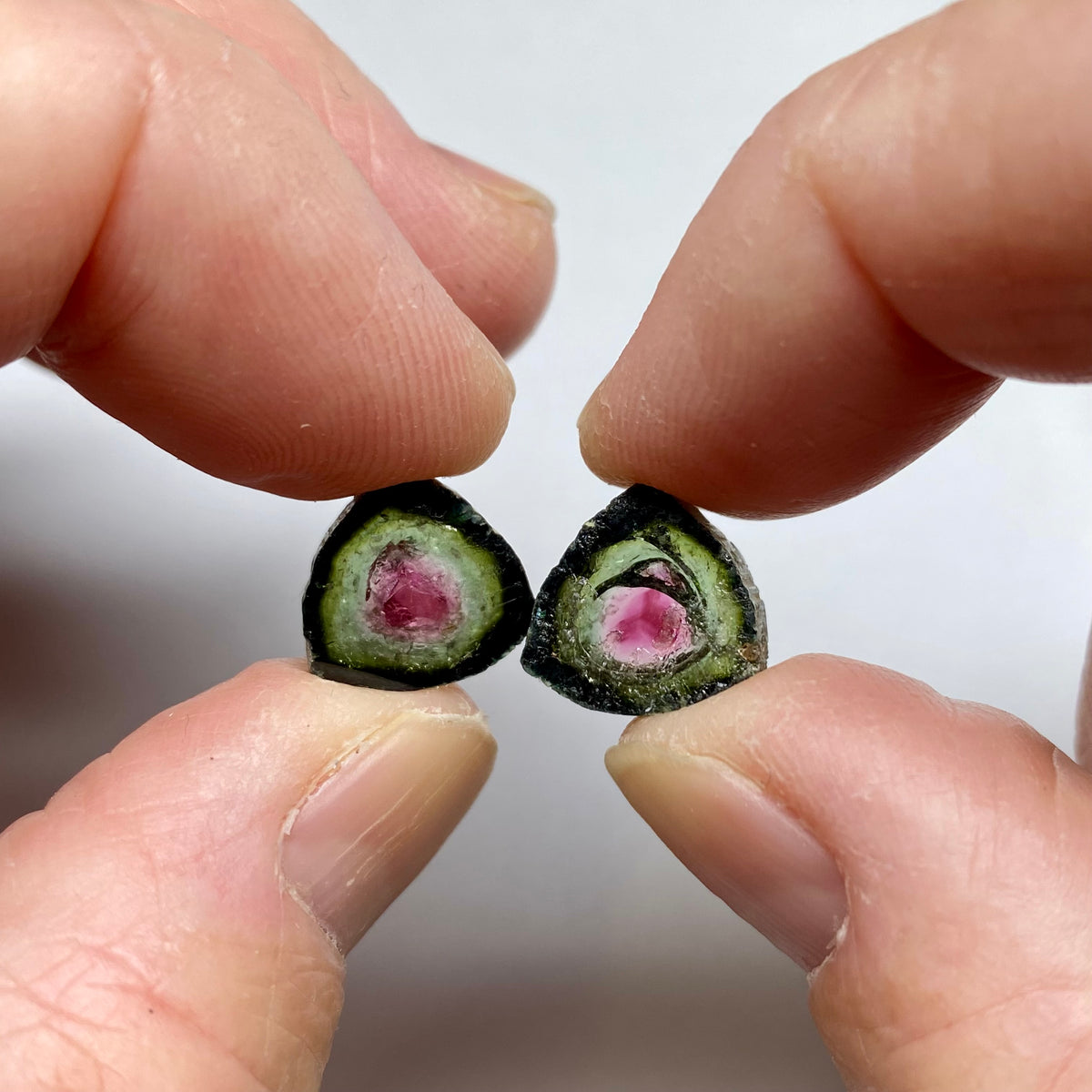 Old-Stock Watermelon Tourmaline Slices - Brazil