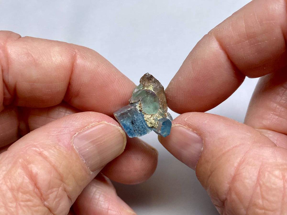 Aquamarine, Smoky Quartz, and Apatite Cluster – Erongo Mountains, Namibia