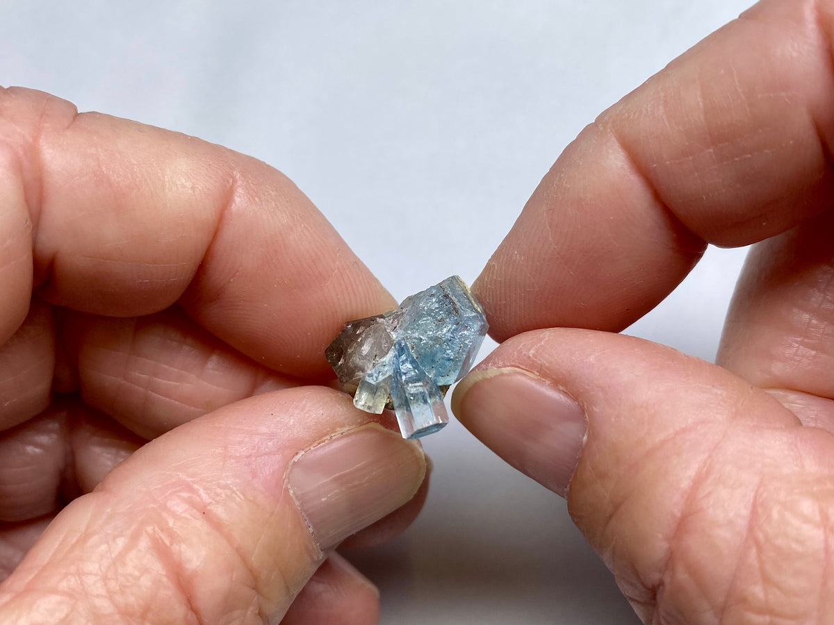 Aquamarine, Smoky Quartz, and Apatite Cluster – Erongo Mountains, Namibia