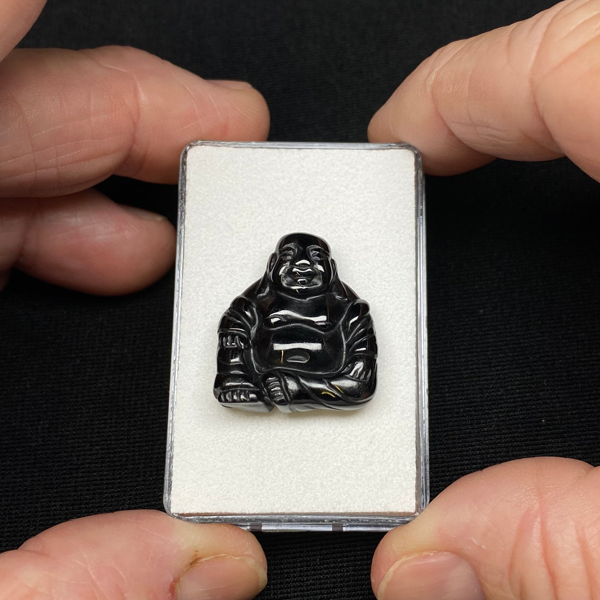Happy Buddha (Black Spinel)