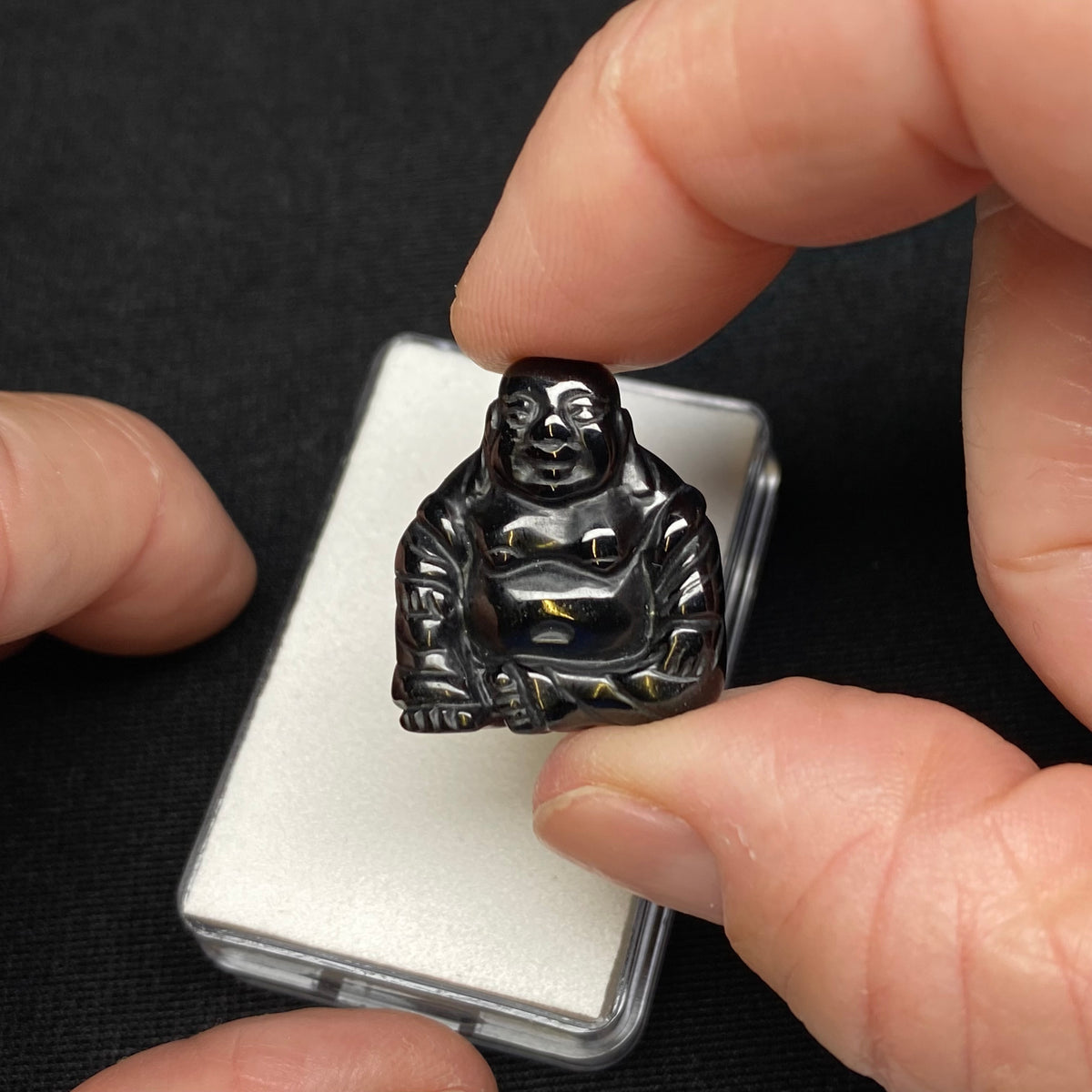 Happy Buddha (Black Spinel)