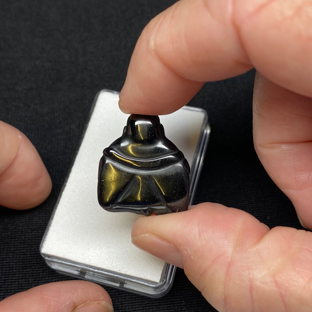 Happy Buddha (Black Spinel)