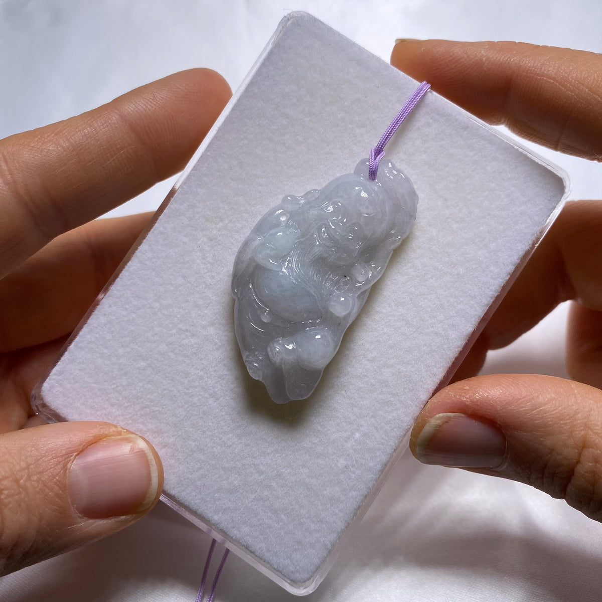 Jadeite Jade Laughing Buddha Pendant - Burma