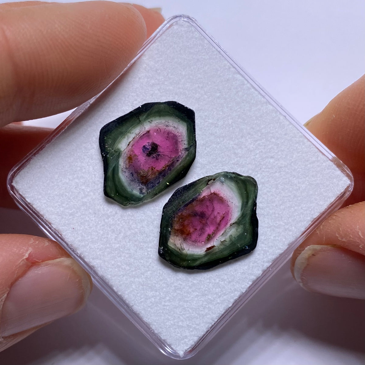 Old-Stock Watermelon Tourmaline Slices - Brazil
