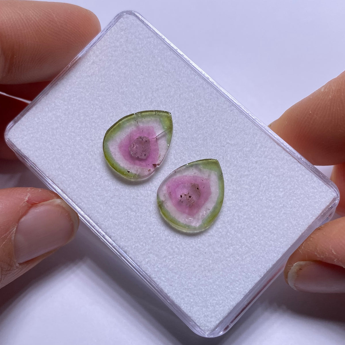 Old-Stock Watermelon Tourmaline Slices - Brazil