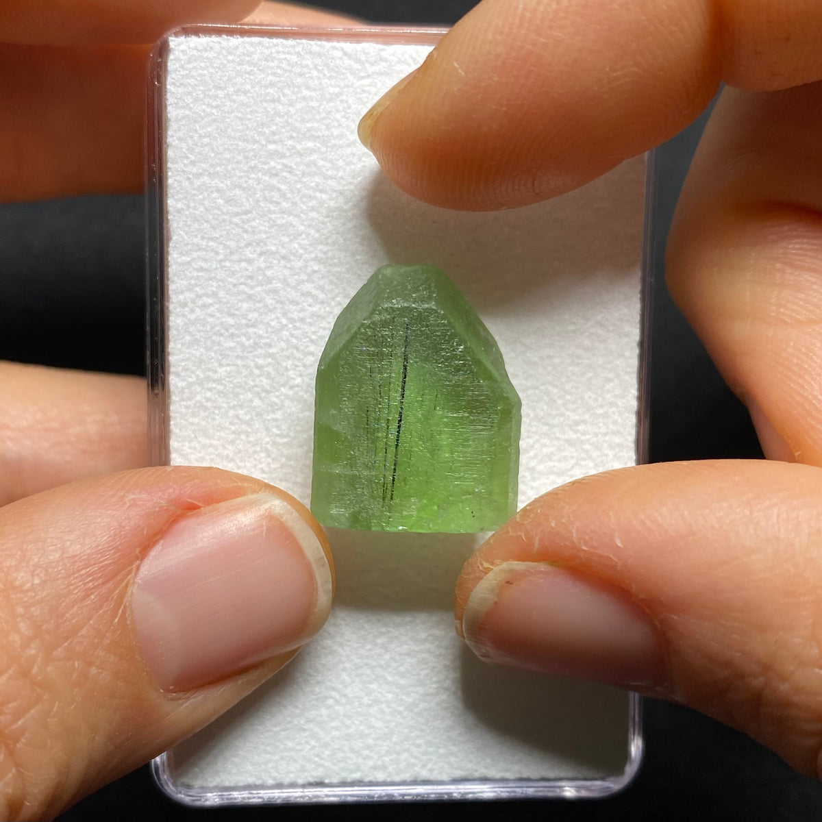 Peridot Crystal with Ludwigite - Pakistan