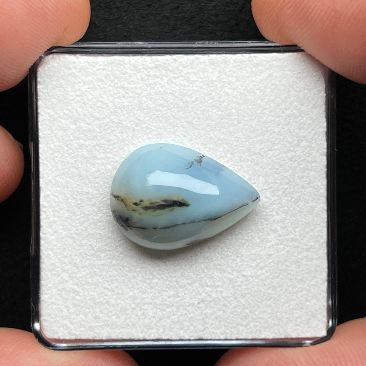 Dendritic Blue Peruvian Opal Cabochon