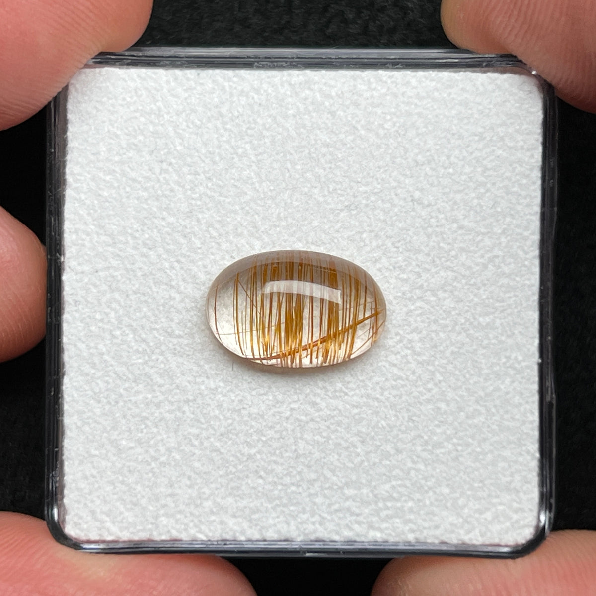 Rutilated Cat&#39;s-eye Quartz Cabochon