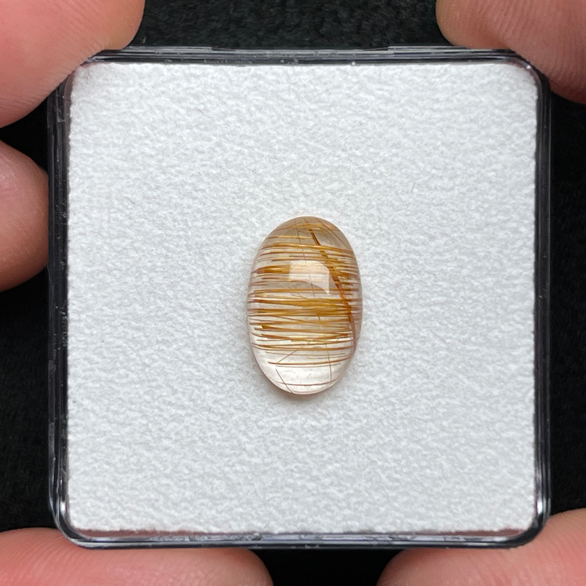 Rutilated Cat&#39;s-eye Quartz Cabochon