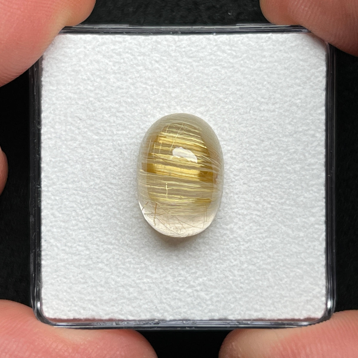 Rutilated Cat&#39;s-eye Quartz Cabochon