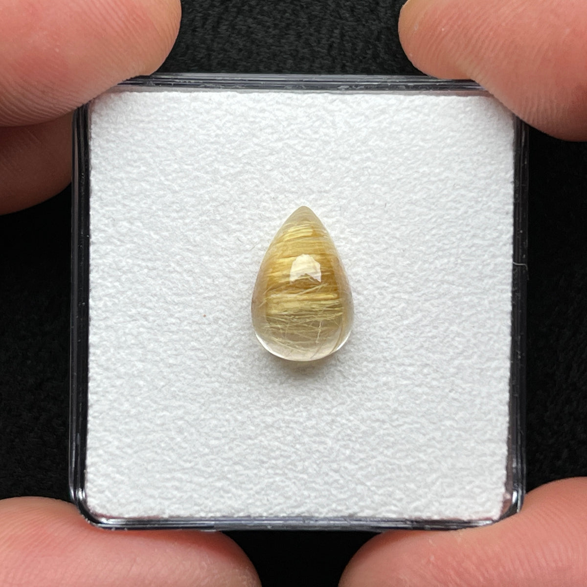 Rutilated Cat's-eye Quartz Cabochon