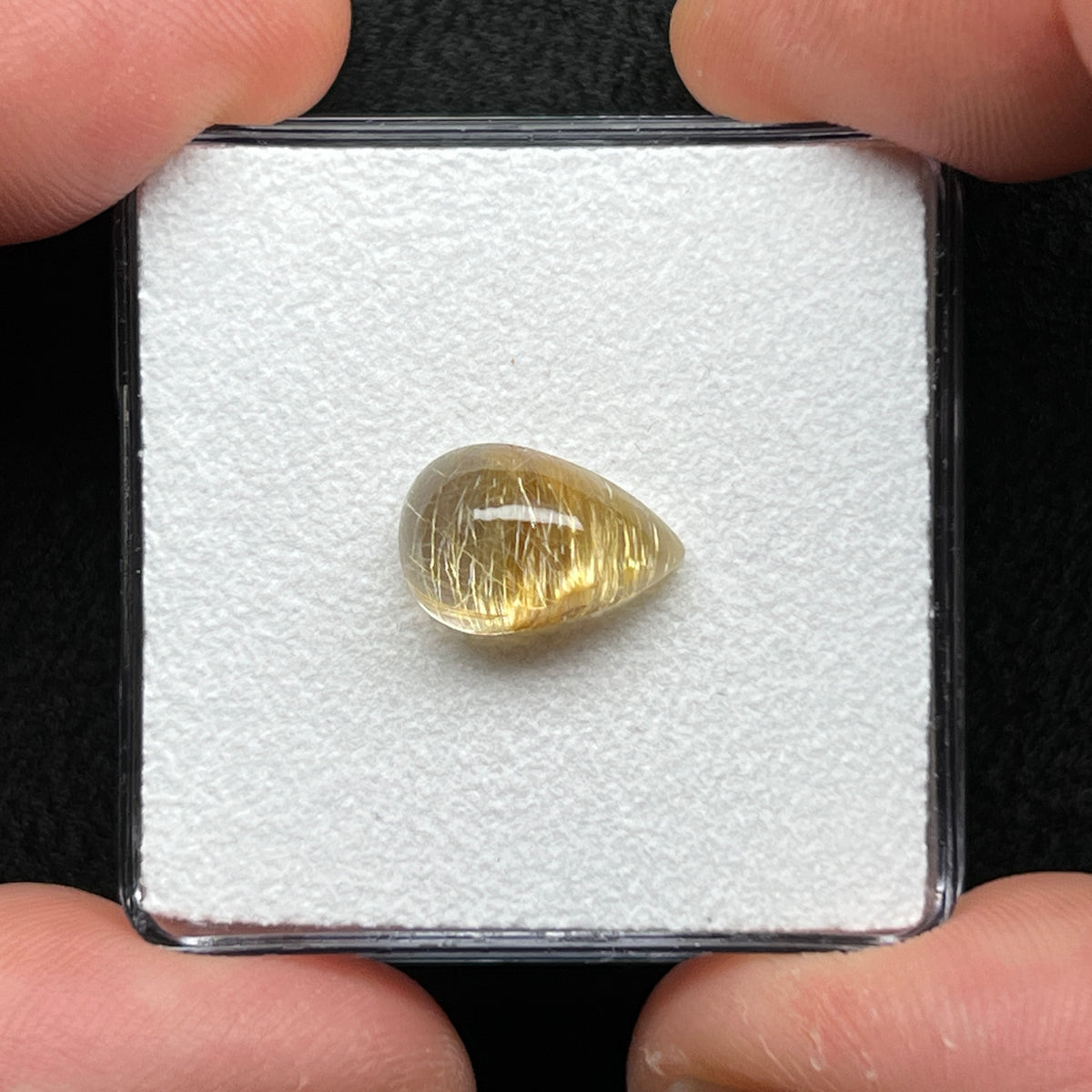 Rutilated Cat's-eye Quartz Cabochon