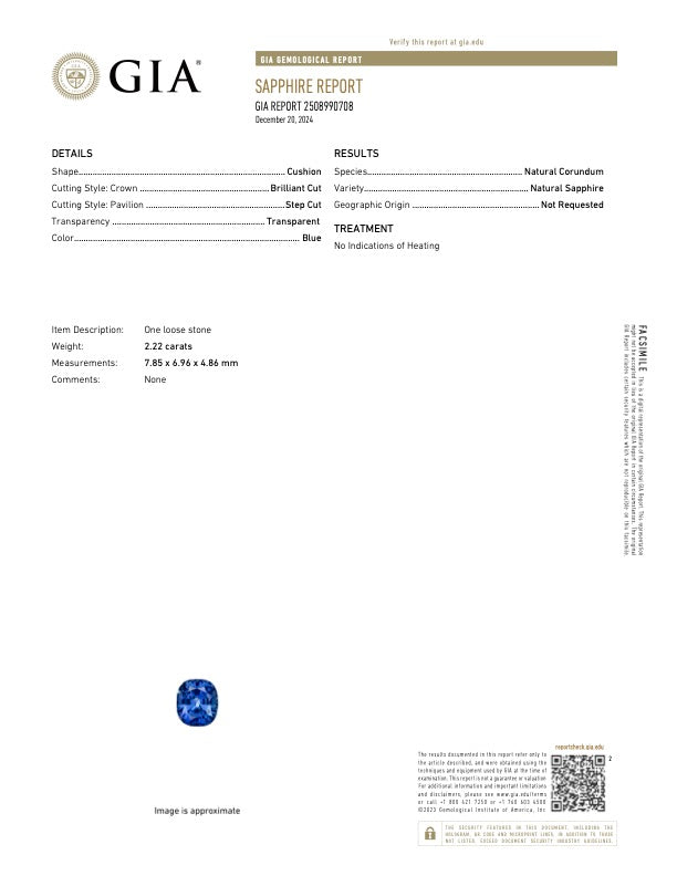 Cornflower Blue Sapphire (unheated) - Madagascar