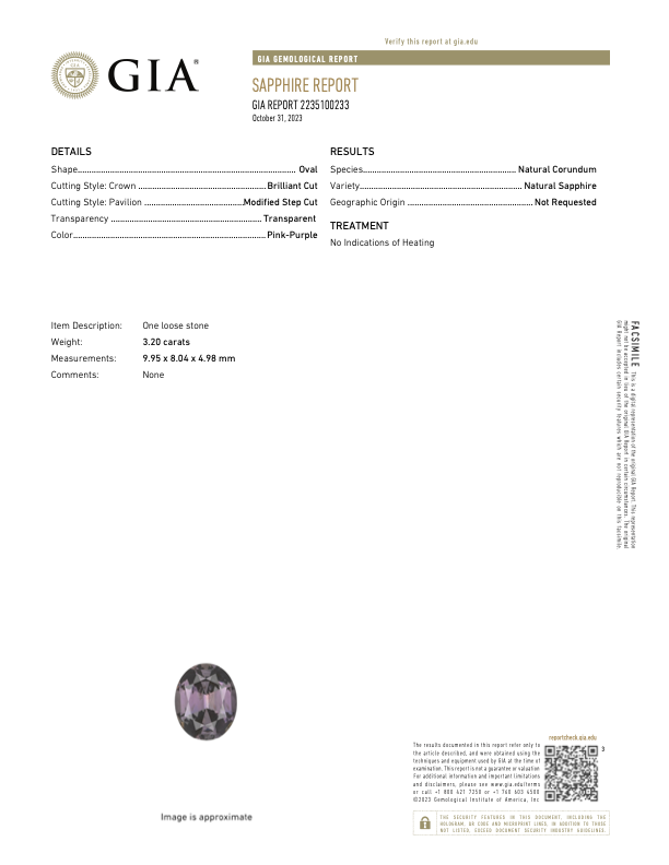Sapphire - Madagascar (GIA Certified)