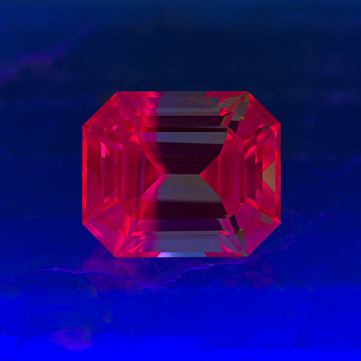 Red/Yellow Bi-Color Synthetic Corundum