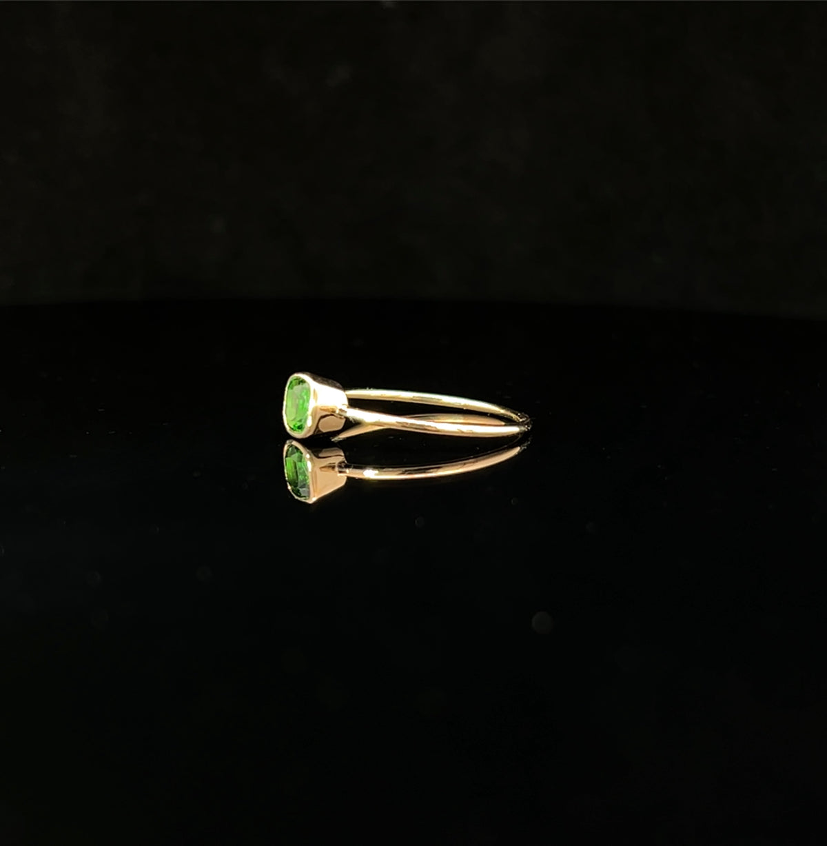 Tsavorite and 14K Gold Ring