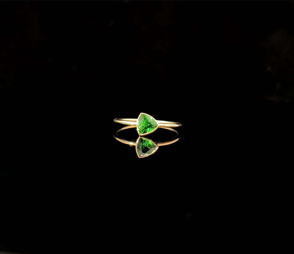 Tsavorite and 14K Gold Ring