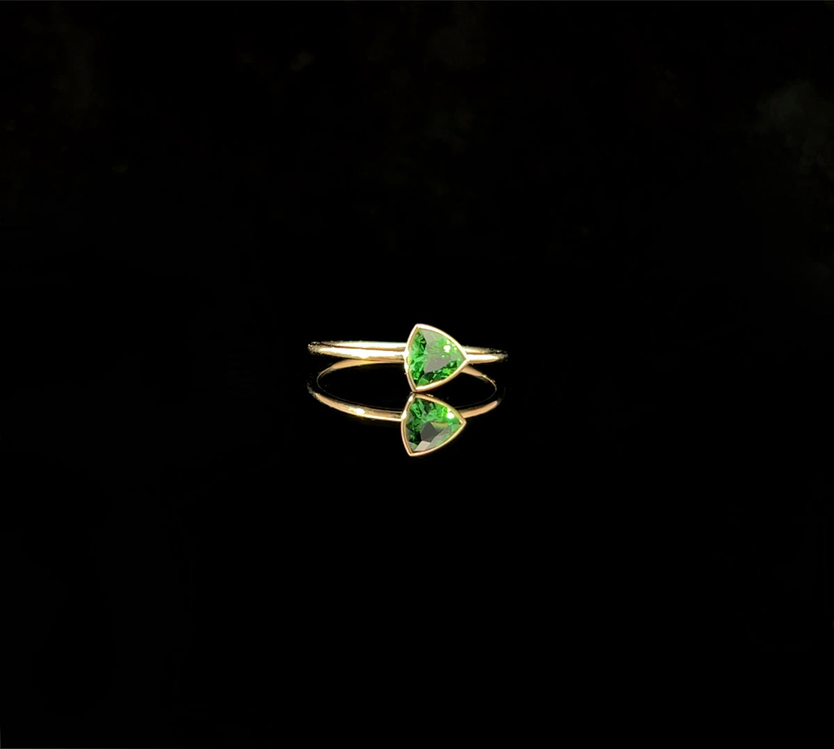 Tsavorite and 14K Gold Ring