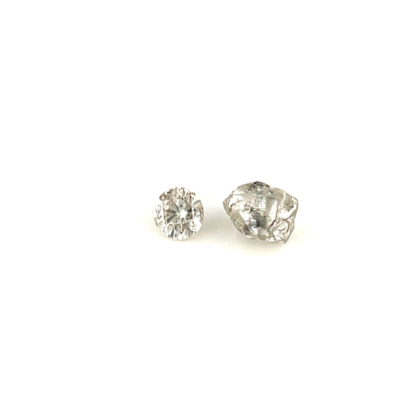 Kelsey Lake Diamond – Colorado (Rough & Cut Pair) USA - Gem Dragon Auctions